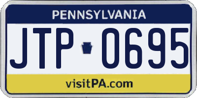 PA license plate JTP0695