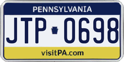 PA license plate JTP0698