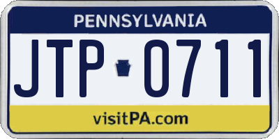 PA license plate JTP0711