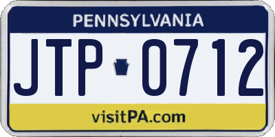 PA license plate JTP0712