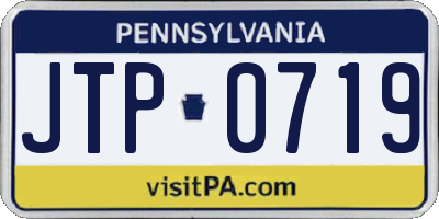 PA license plate JTP0719