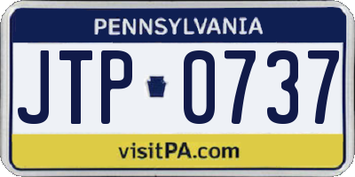 PA license plate JTP0737