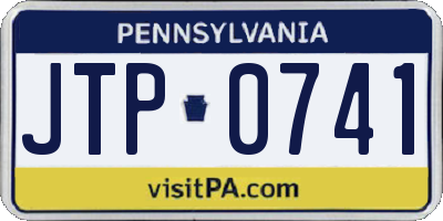 PA license plate JTP0741