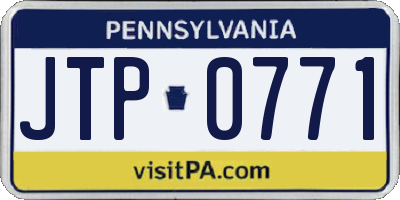 PA license plate JTP0771