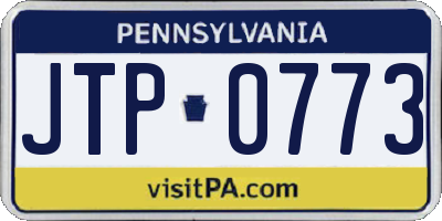 PA license plate JTP0773