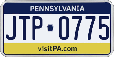 PA license plate JTP0775