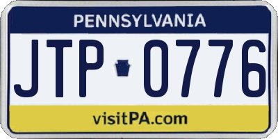 PA license plate JTP0776