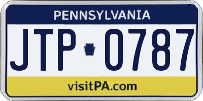 PA license plate JTP0787