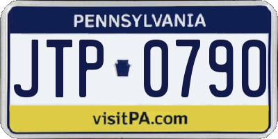 PA license plate JTP0790