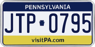 PA license plate JTP0795