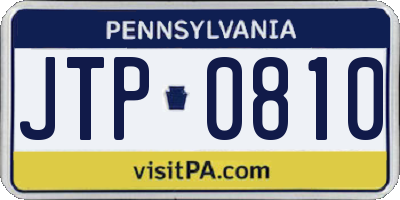 PA license plate JTP0810