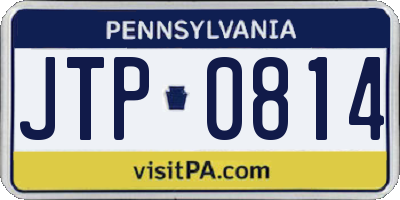 PA license plate JTP0814