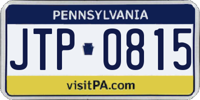 PA license plate JTP0815