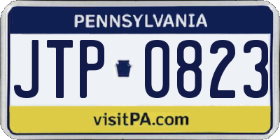 PA license plate JTP0823