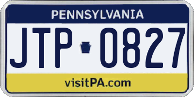 PA license plate JTP0827