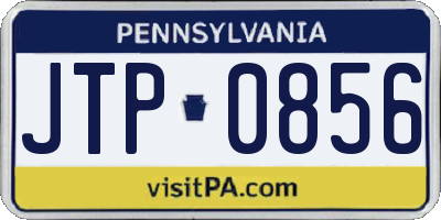 PA license plate JTP0856