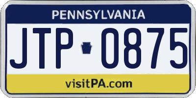 PA license plate JTP0875