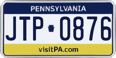 PA license plate JTP0876