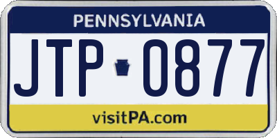 PA license plate JTP0877