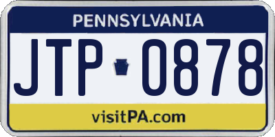 PA license plate JTP0878