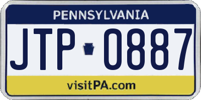 PA license plate JTP0887