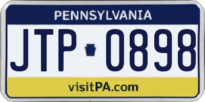 PA license plate JTP0898