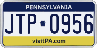 PA license plate JTP0956