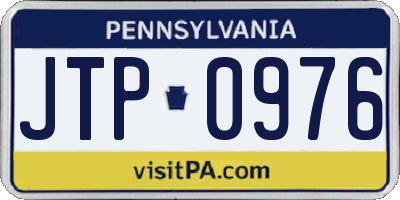 PA license plate JTP0976