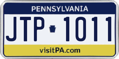PA license plate JTP1011