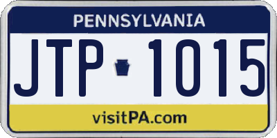 PA license plate JTP1015