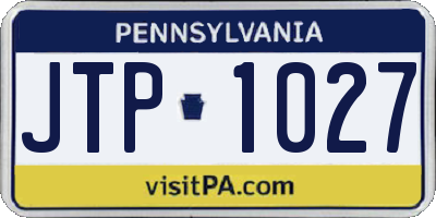 PA license plate JTP1027