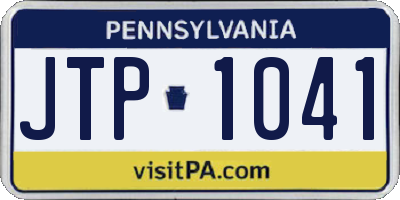 PA license plate JTP1041