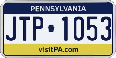PA license plate JTP1053