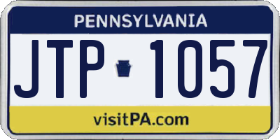 PA license plate JTP1057
