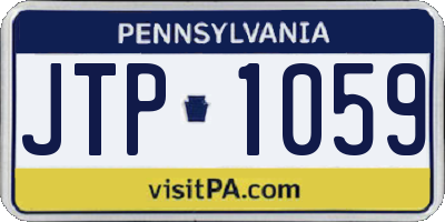 PA license plate JTP1059