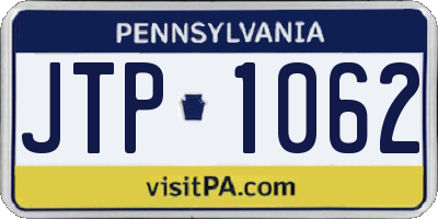 PA license plate JTP1062