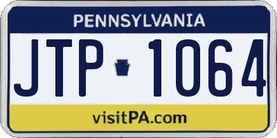 PA license plate JTP1064