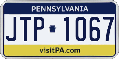 PA license plate JTP1067