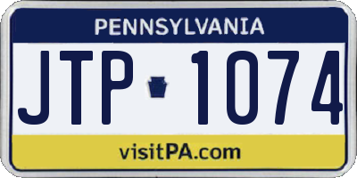 PA license plate JTP1074