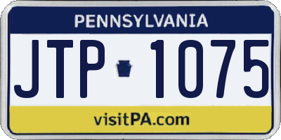 PA license plate JTP1075