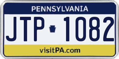 PA license plate JTP1082