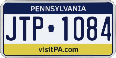PA license plate JTP1084