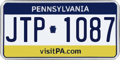 PA license plate JTP1087