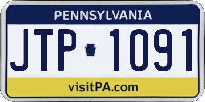 PA license plate JTP1091