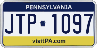 PA license plate JTP1097