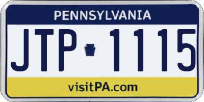 PA license plate JTP1115
