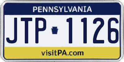 PA license plate JTP1126