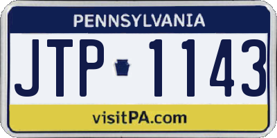 PA license plate JTP1143