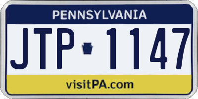 PA license plate JTP1147