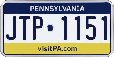 PA license plate JTP1151
